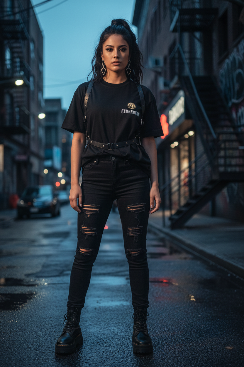 Playera Curandero modelo femenino