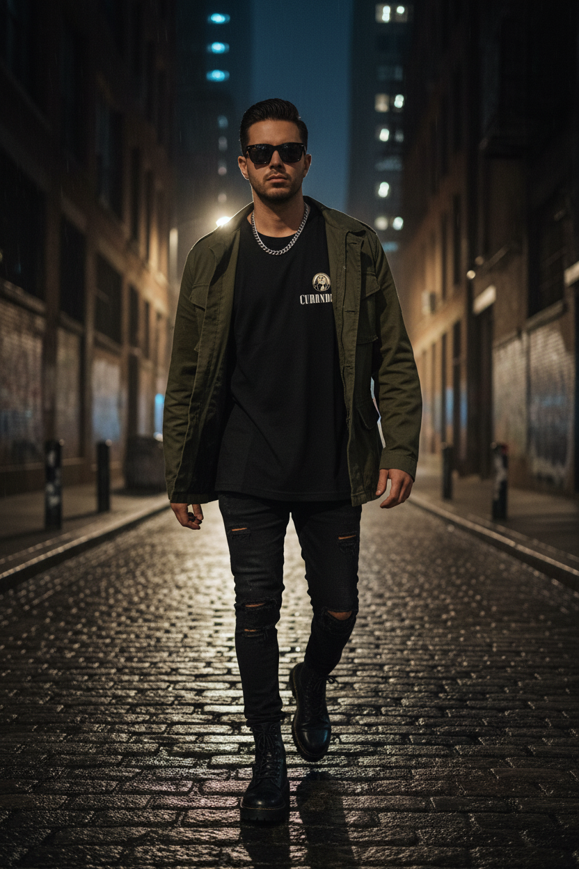 Playera Curandero modelo masculino